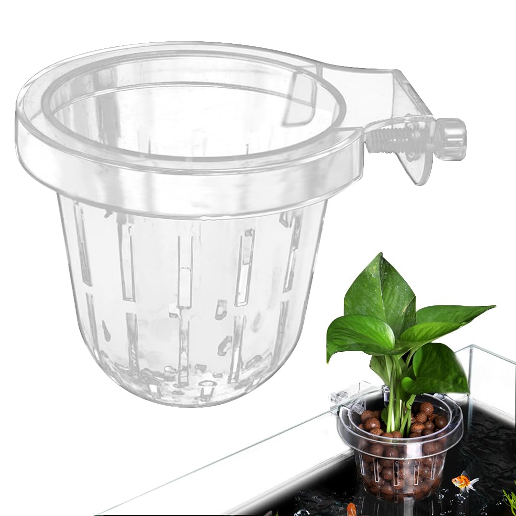 Qpets Hydroponic Plant Pot for Open Fish Tank Fixed Wall Hanging Fish Tank Hydroponic Plant Pot Hydroponic Plant Basket PC Transparent Hydroponic Plant Basket for All Open Fish Tanks Qpets Hydroponic Plant Pot for Open Fish Tank Fixed Wall Hanging Fish Tank Hydroponic Plant Pot Hydroponic Plant Basket PC Transparent Hydroponic Plant Basket for All Open Fish Tanks